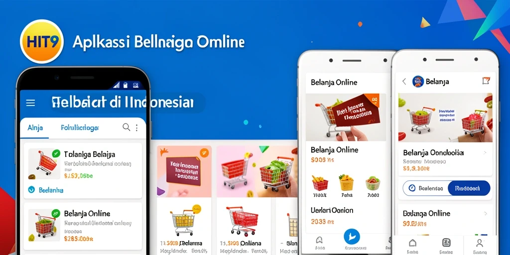 Tampilan antarmuka utama aplikasi HIT9 untuk Belanja Online.