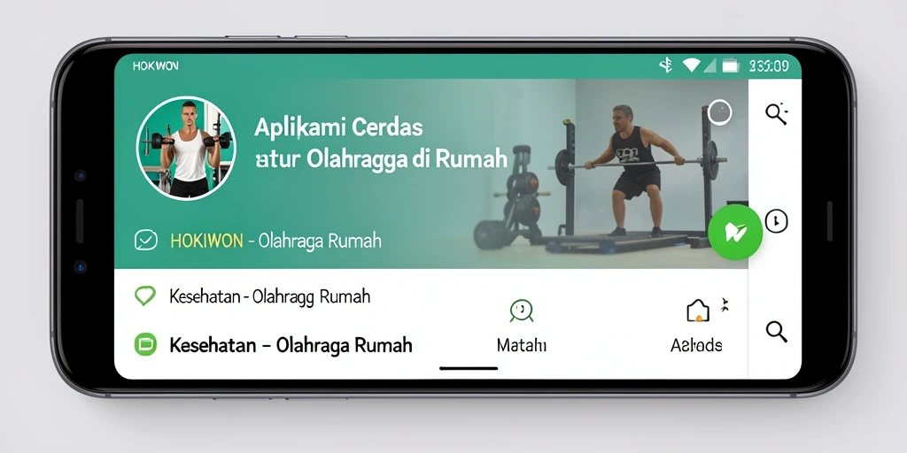 Antarmuka HOKIWON yang intuitif dan menarik untuk Olahraga Rumah.