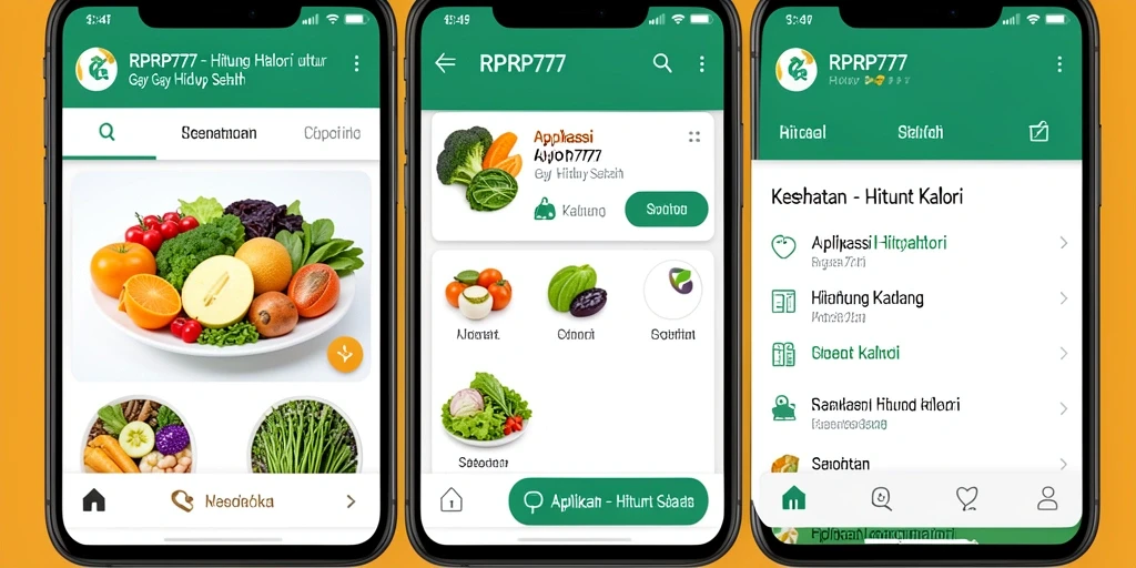 Tampilan antarmuka RPRP777 yang user-friendly saat menghitung kalori.