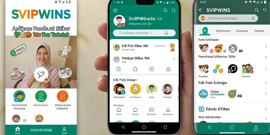 Antarmuka SVIPWINS yang sederhana dan menarik untuk Pembuat Stiker WA.