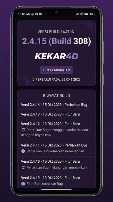 Riwayat Versi Aplikasi kekar4d untuk Pengguna Android